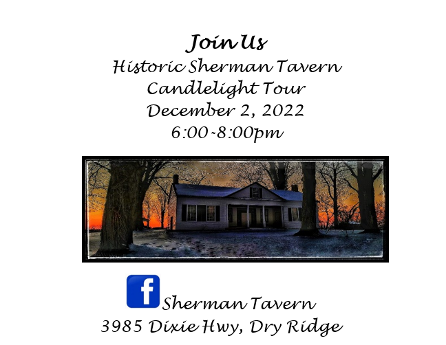 Sherman Tavern Candlelight Tour Info